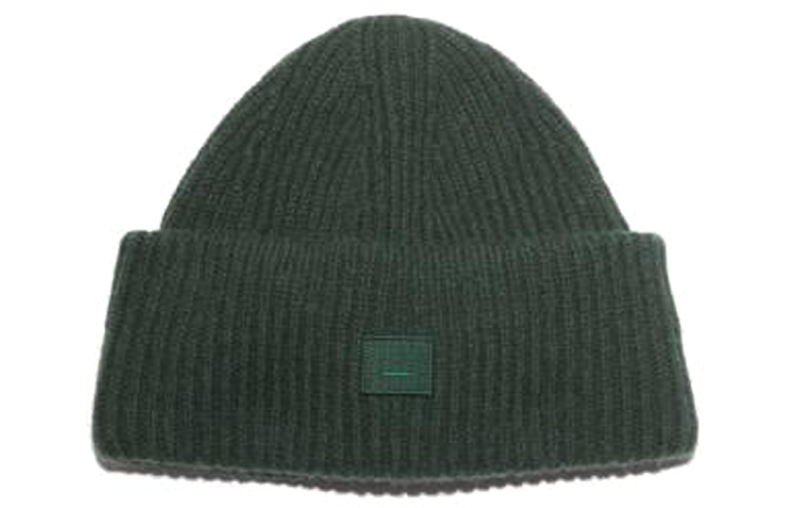 Женская шапка Acne Acne Studios (темно-зеленая)
