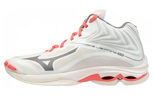 Mizuno Wave Lightning Z6 Volleyball Shoes Unisex Mid Top White/Orange