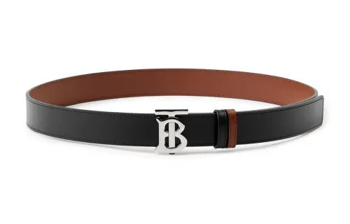 Burberry Cow Leather Belts Women's Black/Brown Width 3cm