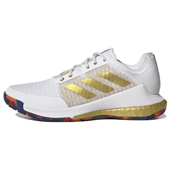 Adidas Crazyflight Training Shoes Women's Low-top White/Gold