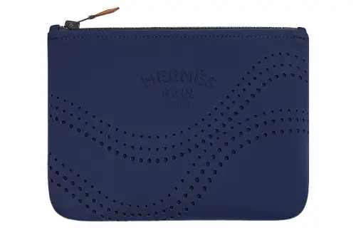 HERMES Polyamide Clutch Small Women's Marine Blue