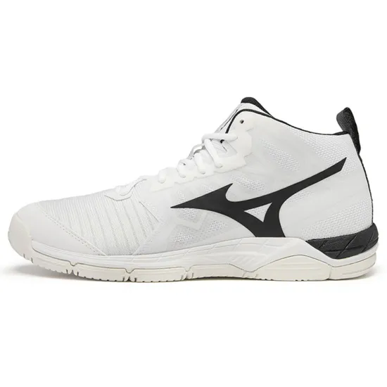 Mizuno Wave Super Sonic 2 Mid 'White Black'