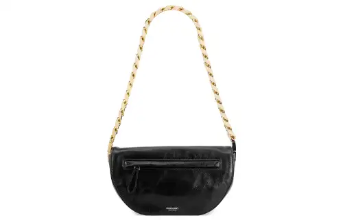 Burberry Olympia Lambskin Shoulder Bag, Crescent Bag, Handbag, Shoulder Bag Women's Black