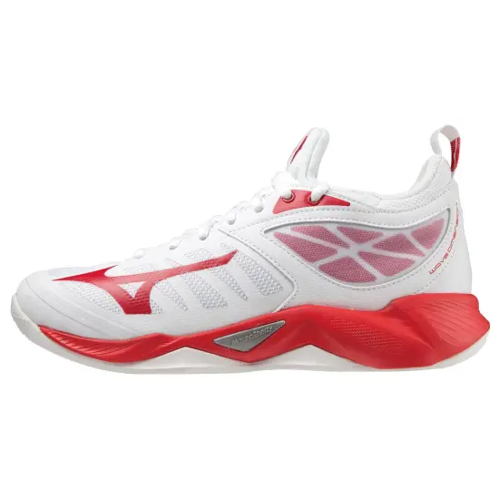 Mizuno Women's Wave Dimension 'White Red'