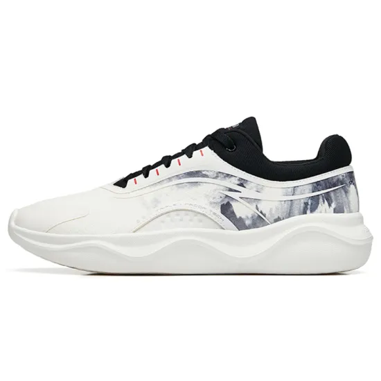 ANTA Training Shoes Men Low-Top Ivory White/Black