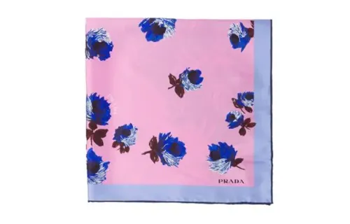 PRADA Floral print Silk Scarf