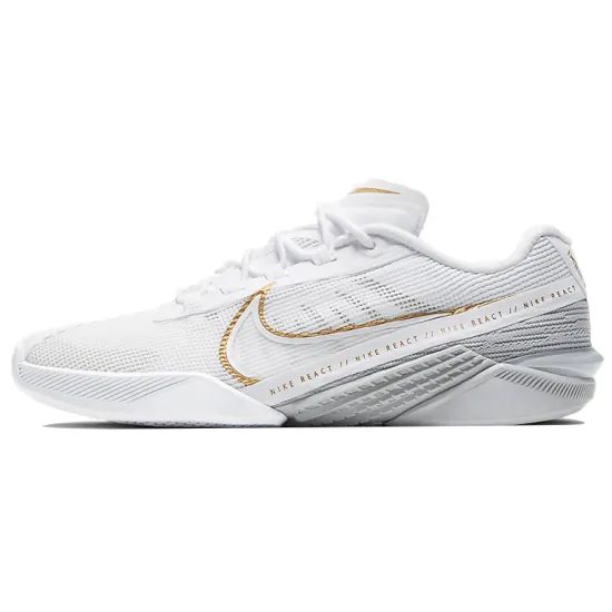 Nike React Metcon Turbo White Metallic Gold Women's