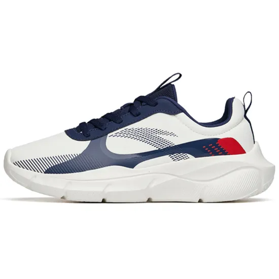 ANTA Training Shoes Men Low-Top Ivory White/Matte Blue