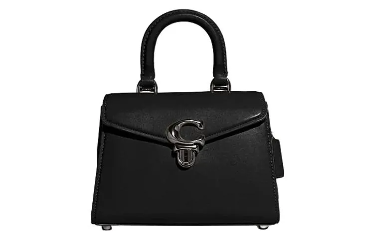 COACH Cow Leather, Crossbody Bag, Handbag Regular Women's Black