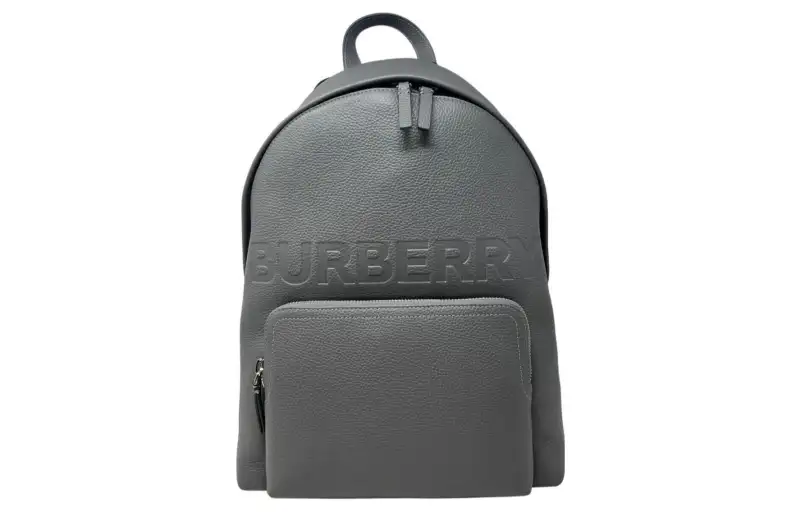 Burberry Leather Backpack Regular Unisex Charcoal Gray