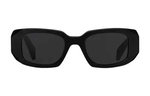 PRADA Plate Frame Irregular Shape Sunglasses Women's Black