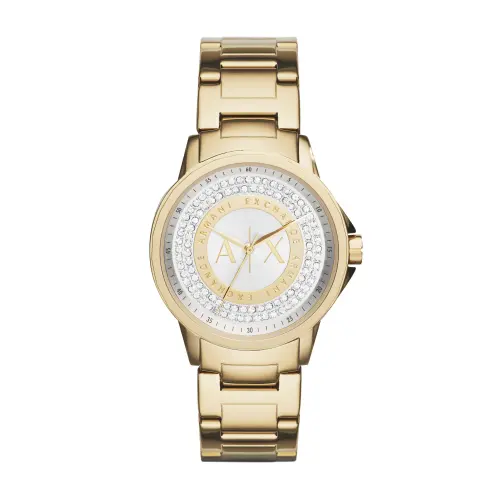 ARMANI EXCHANGEAE Baby's Breath Wrist Watches Quartz Movement Stainless Steel Strap White Dial Women's Watch