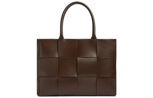 Bottega Veneta Intreccio Woven Calfskin Tote Bag, Shopping Bag, Handbag Men's Brown