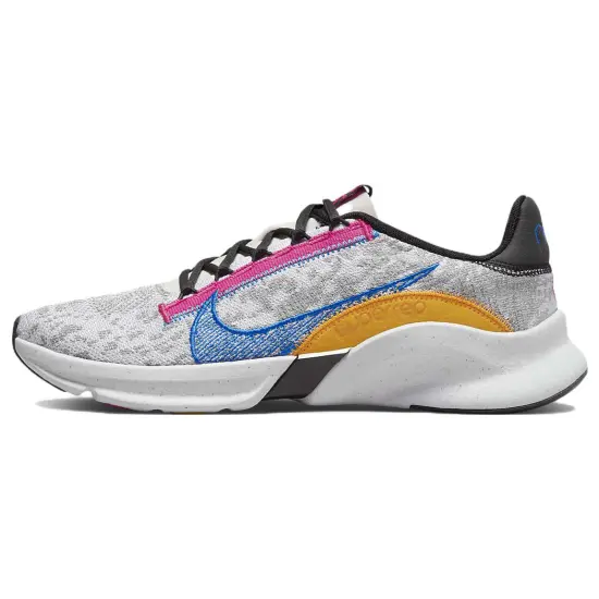 Nike SuperRep Go 3 Flyknit Light Smoke Grey Photo Blue Pink