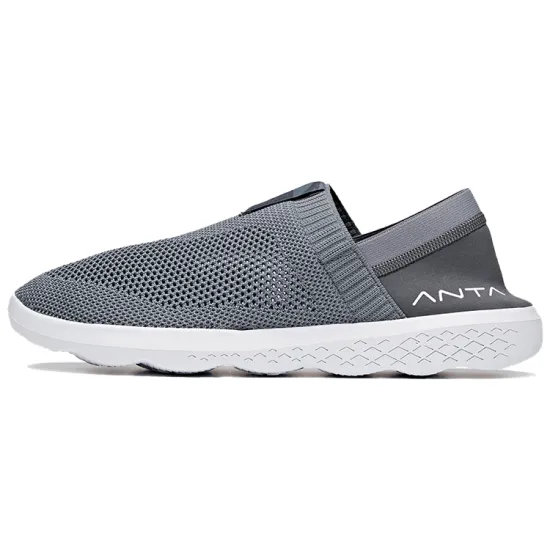 ANTA Training Shoes Men Low-Top Cool Gray/Dark Gray/ANTA White