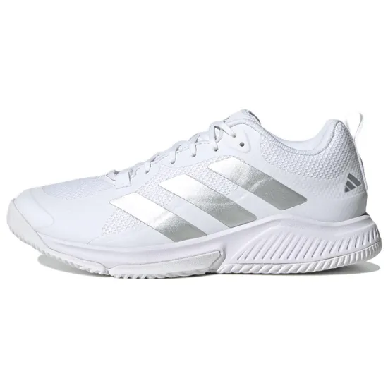 Adidas Court Team Bounce 2.0 Cloud White Silver Metallic Grey Women's
