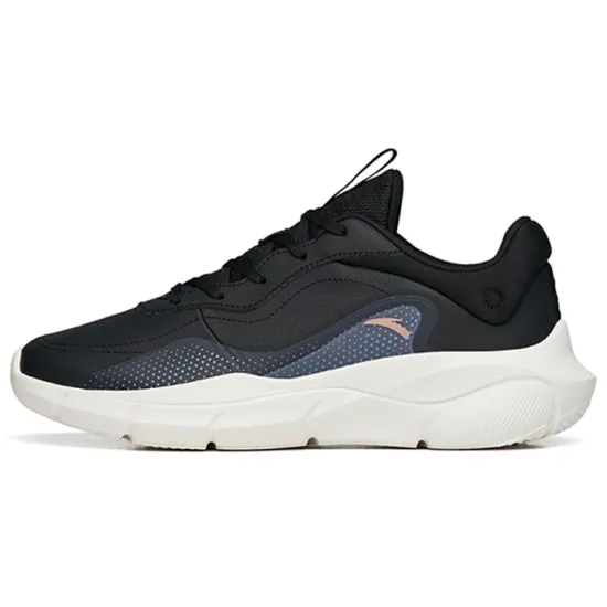 ANTA Training Shoes Women's Low-Top Black/Misty Purple Grey/Ivory White