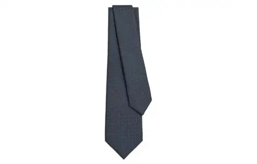 HERMES Silk Ties Men's Dark Blue