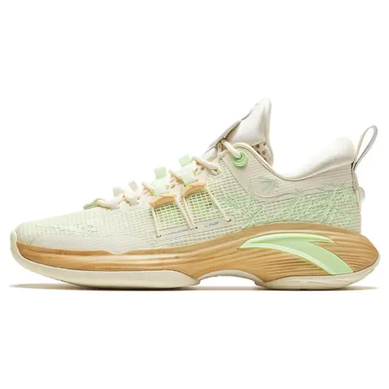 ANTA ZUP Series Basketball Shoes Men Low Top Green/Brown