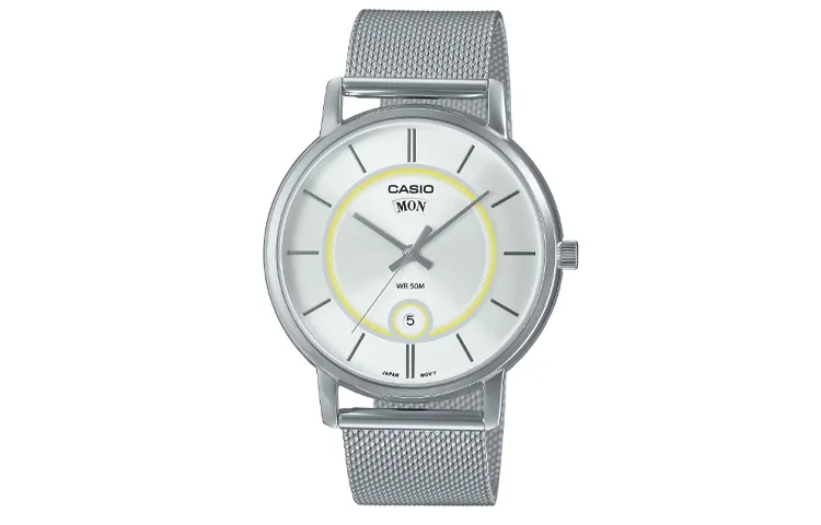 CASIO Men Standard Series Silver Watch MTP-B120M-7AV