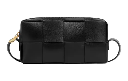 Bottega Veneta Lambskin Shoulder Bag, Crossbody Bag Mini Women's Black