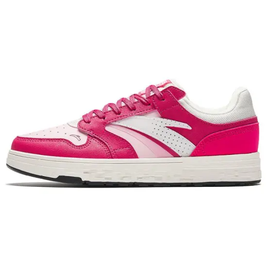 ANTA Street Play Series Skateboard Shoes Women's Low-Top White Pink