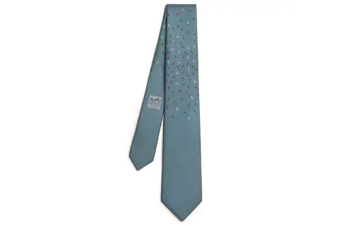 HERMES Ties Men's Turquoise