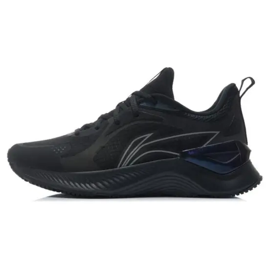 LiNing YueYing Element Cushioned Slip Resistant Breathable Low Top Marathon Running Shoes Men's Black