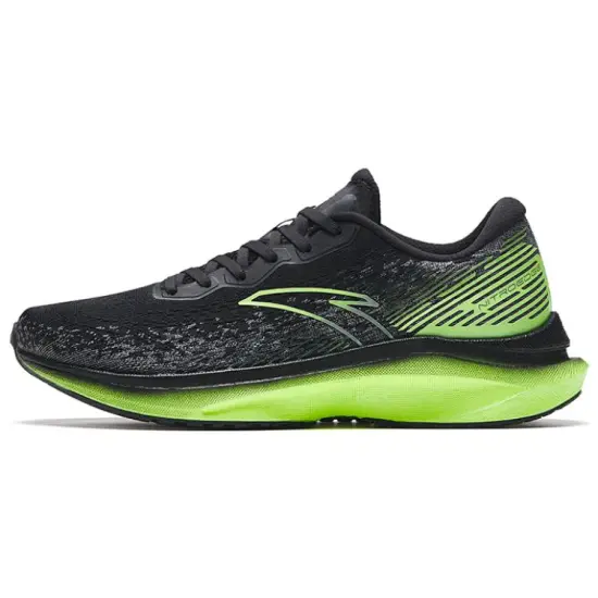 ANTA Champion Running Shoes Lite Running Shoes Men Low-Top Black Green