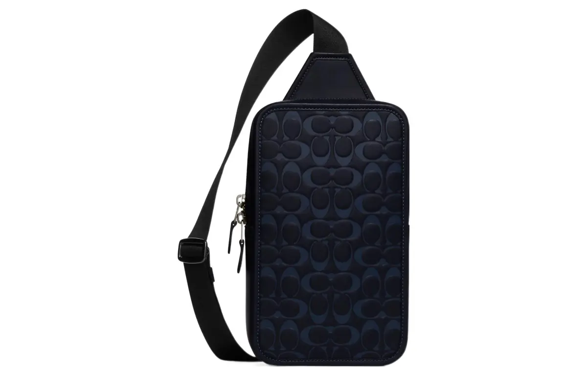 COACH Sullivan Calfskin Sling Bag, Fanny Pack, Crossbody Bag Small Men's Black