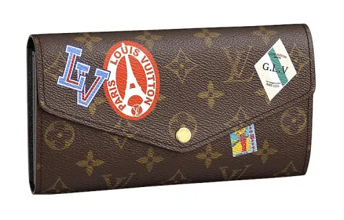 LOUIS VUITTON Sarah Canvas With Leather Wallet Unisex Brown