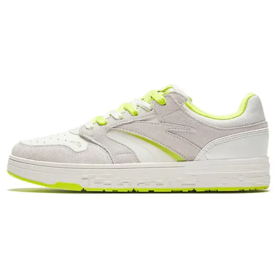 ANTA Street Play Series Skateboard Shoes Women's Low-Top White And Azure