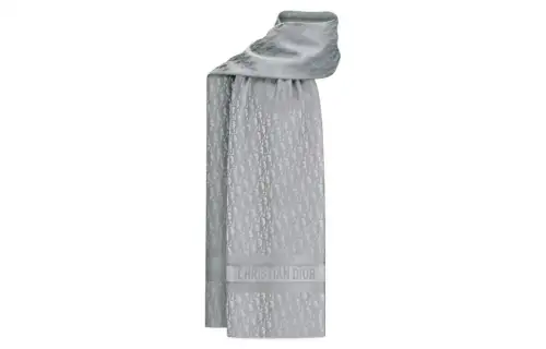 DIOR Knit Scarves Women's Gray