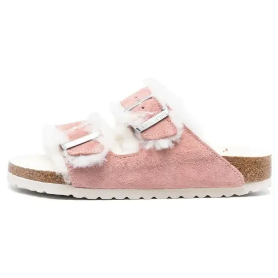 Birkenstock Rubber Sole Slip-Resistant Abrasion-Resistant Slide Slippers Women's Pink