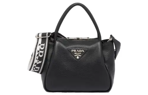 PRADA Leather Shoulder Bag, Crossbody Bag, Handbag Small Women's Black