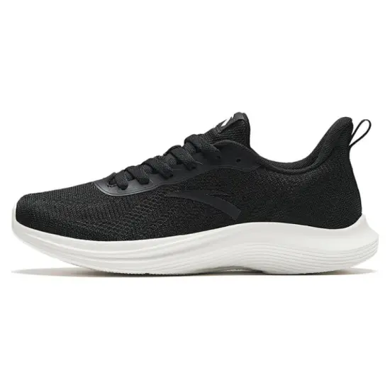 Anta Cushioned Slip-Resistant Abrasion-Resistant Low-Top Running Shoes Men's Black White