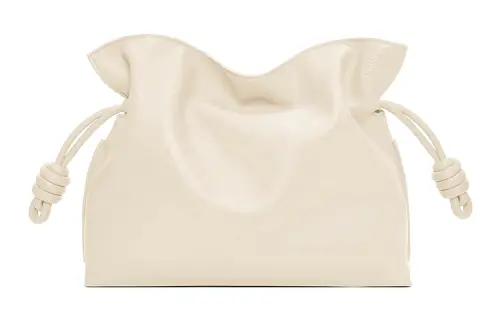 LOEWE Nappa Cow Leather One Shoulder Crossbody Clutch Regular Women's Ecru