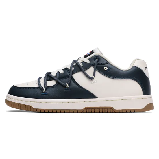 Dickies Anti Slip Wear Resistant Low Top Skateboard Shoes Men's White Blue