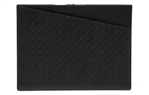 Bottega Veneta Cow Leather Briefcase Clutch Men's Black