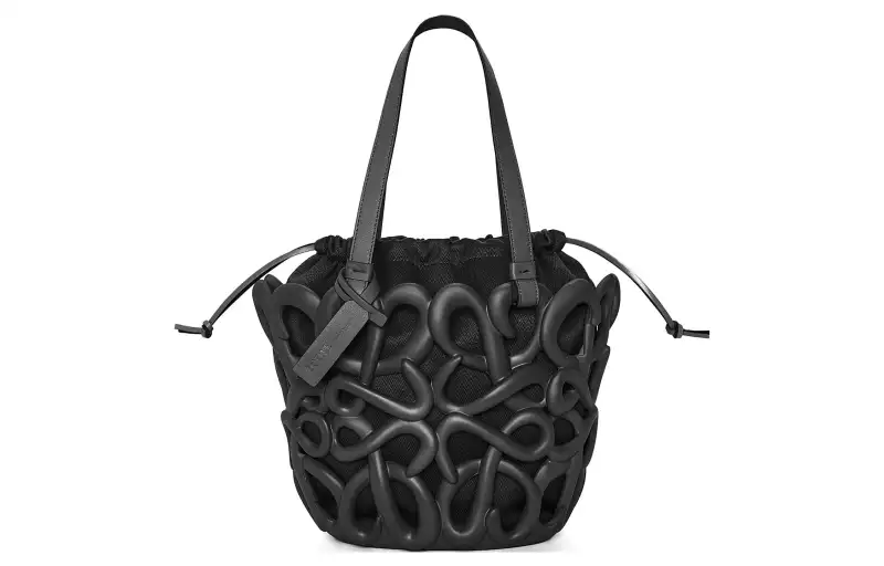 LOEWE Basket Lightweight Foam Rubber Handbag Women's Black