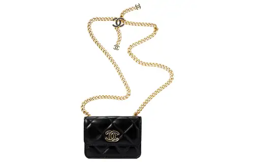 CHANEL Lambskin Shoulder Bag, Crossbody Bag, Fanny Pack Women's Black