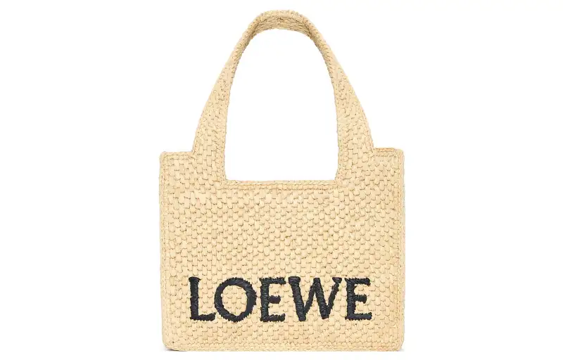 LOEWE Raffia Fiber Tote Bag, Shopping Bag, Handbag Mini Women's Natural