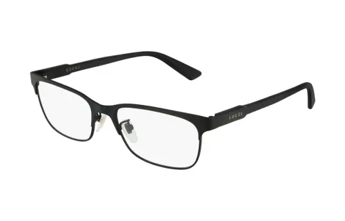 GUCCI Rectangular Eyeglass Frames Unisex Black
