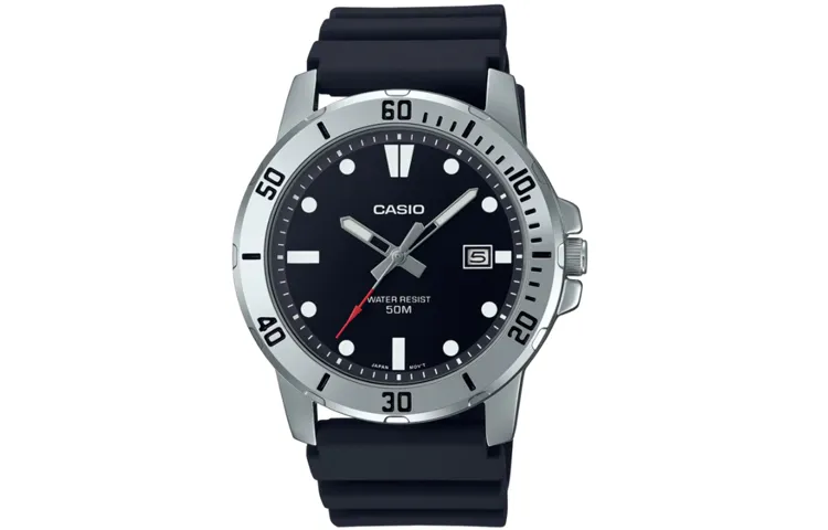 CASIO Men Standard Series Black Watch MTP-VD01-1EV