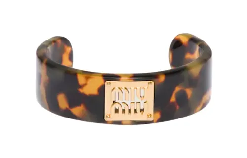 MIU MIU Metal Wristbands Women's Tortoiseshell