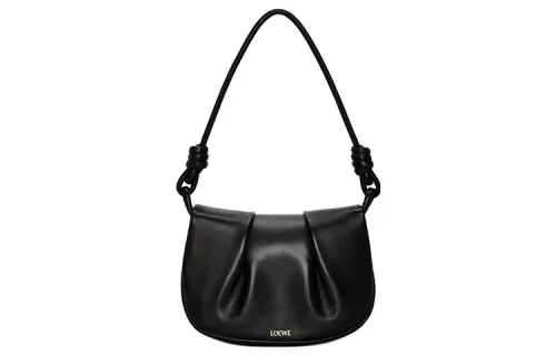 LOEWE Bright Nappa Cow Leather Shoulder Bag, Crossbody Bag Regular Women's Black