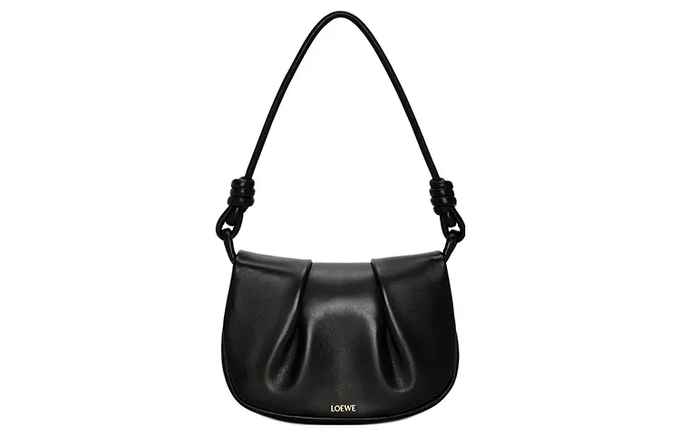 LOEWE Bright Nappa Cow Leather Shoulder Bag, Crossbody Bag Regular Women's Black