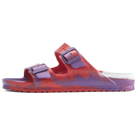 Birkenstock Arizona Series Slide Slippers Unisex Fuchsia White