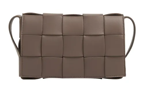 Bottega Veneta Leather Crossbody Bag, Shoulder Bag Women's Brown