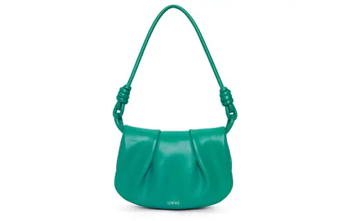 LOEWE Bright Nappa Cow Leather Crossbody Bag, Shoulder Bag Women's Emerald